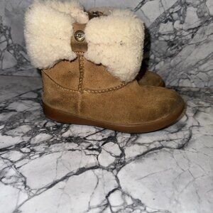 Ugg Toddler 9 Boots Sherpa Trim Chestnut